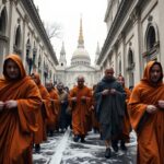 Monks arrive after 15 weeks of walking: Peace and compassion flood the streets of DC.